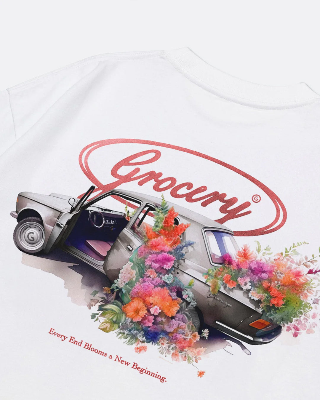 New Beginning Graphic Boxy Tee - White