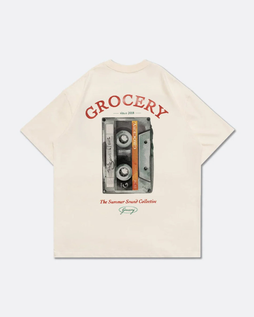 Summer Tunes Graphic Boxy Tee - Cream