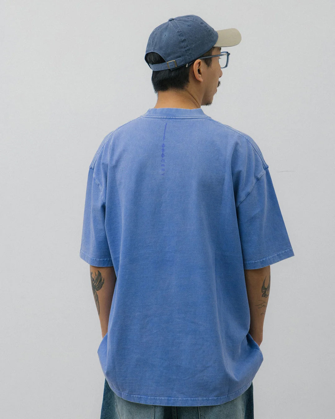 Snow Washed Small Logo Tee - Purple