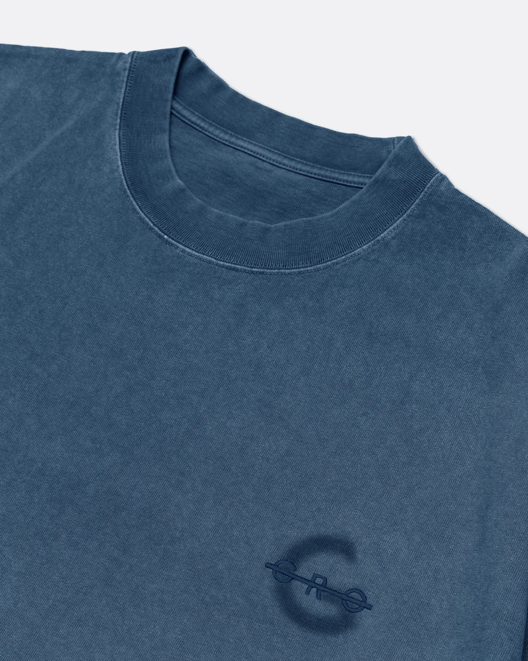 Snow Washed Small Logo Tee - Navy