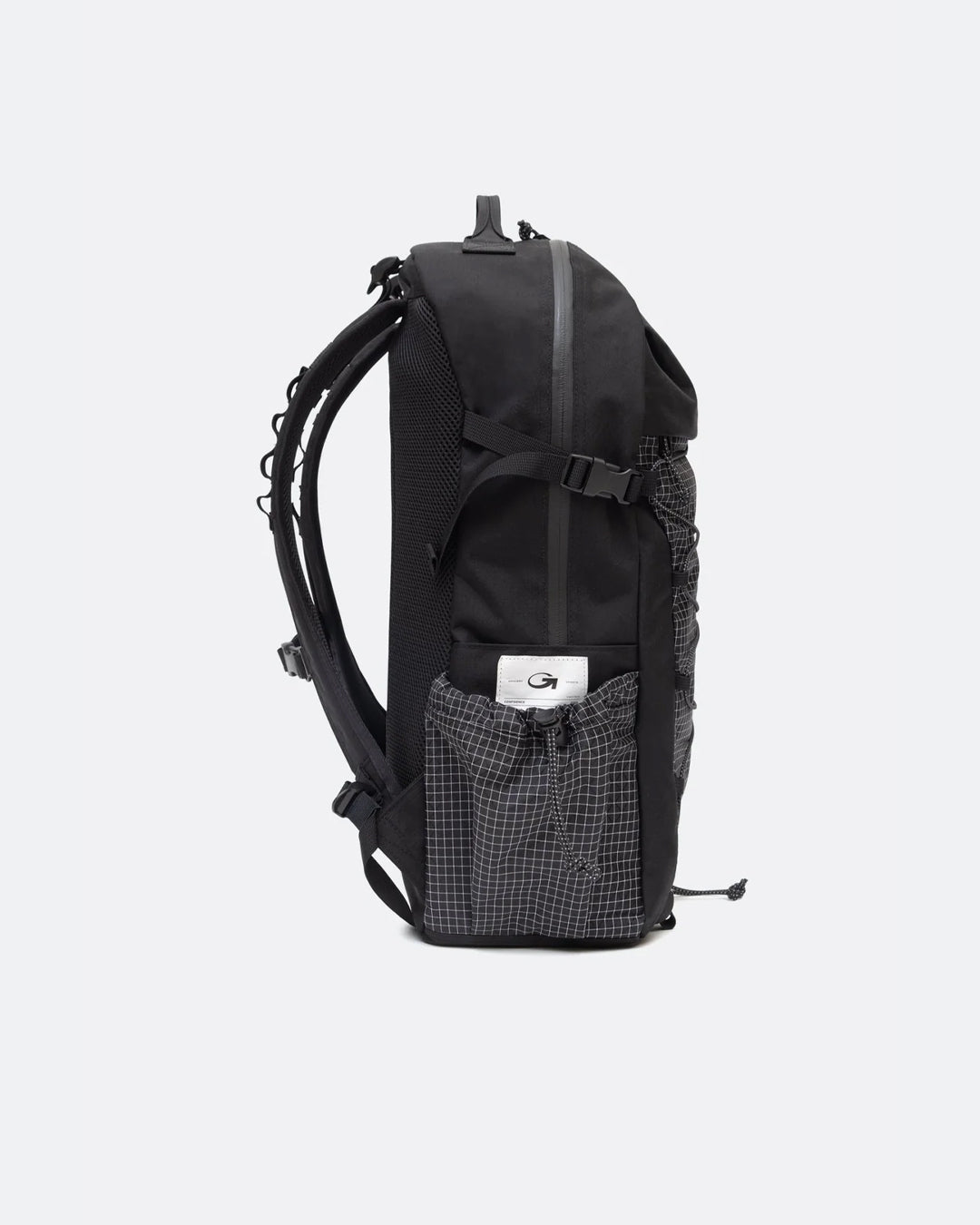 Grid Nylon Cordura Outdoor Backpack - Black