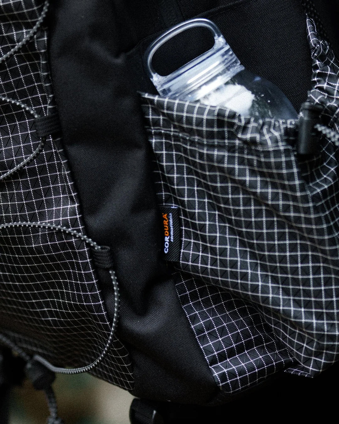 Grid Nylon Cordura Outdoor Backpack - Black