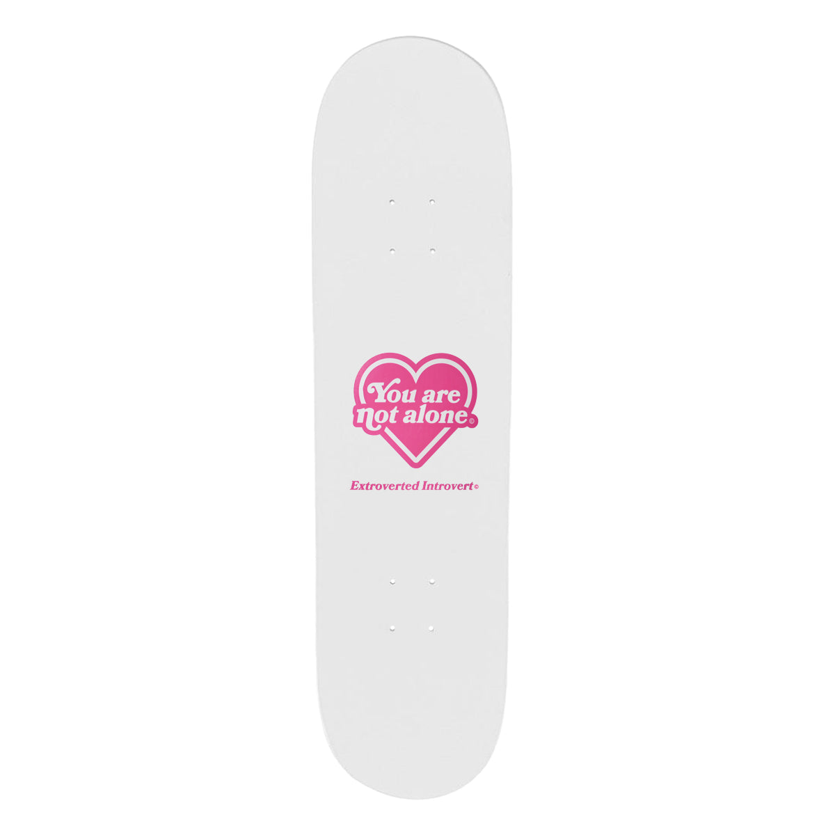 Heart Logo 8 Inch White Skate Deck
