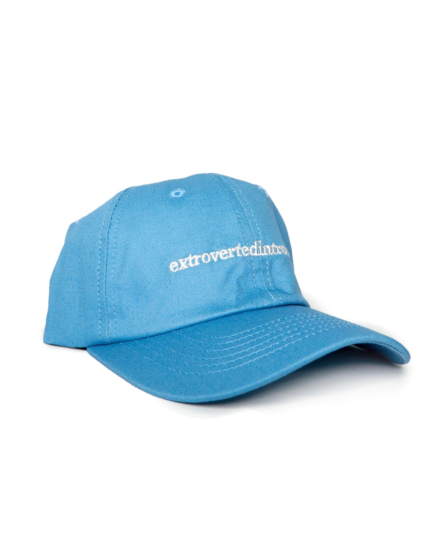 Text Logo 6 Panel Sky Blue Cap