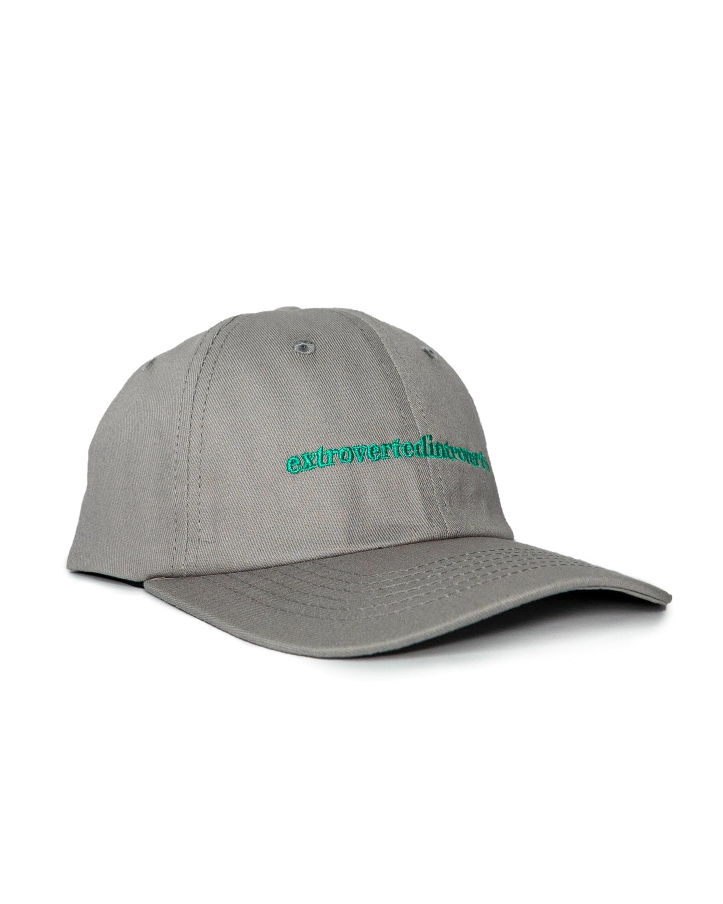 Text Logo 6 Panel Light Charcoal Cap