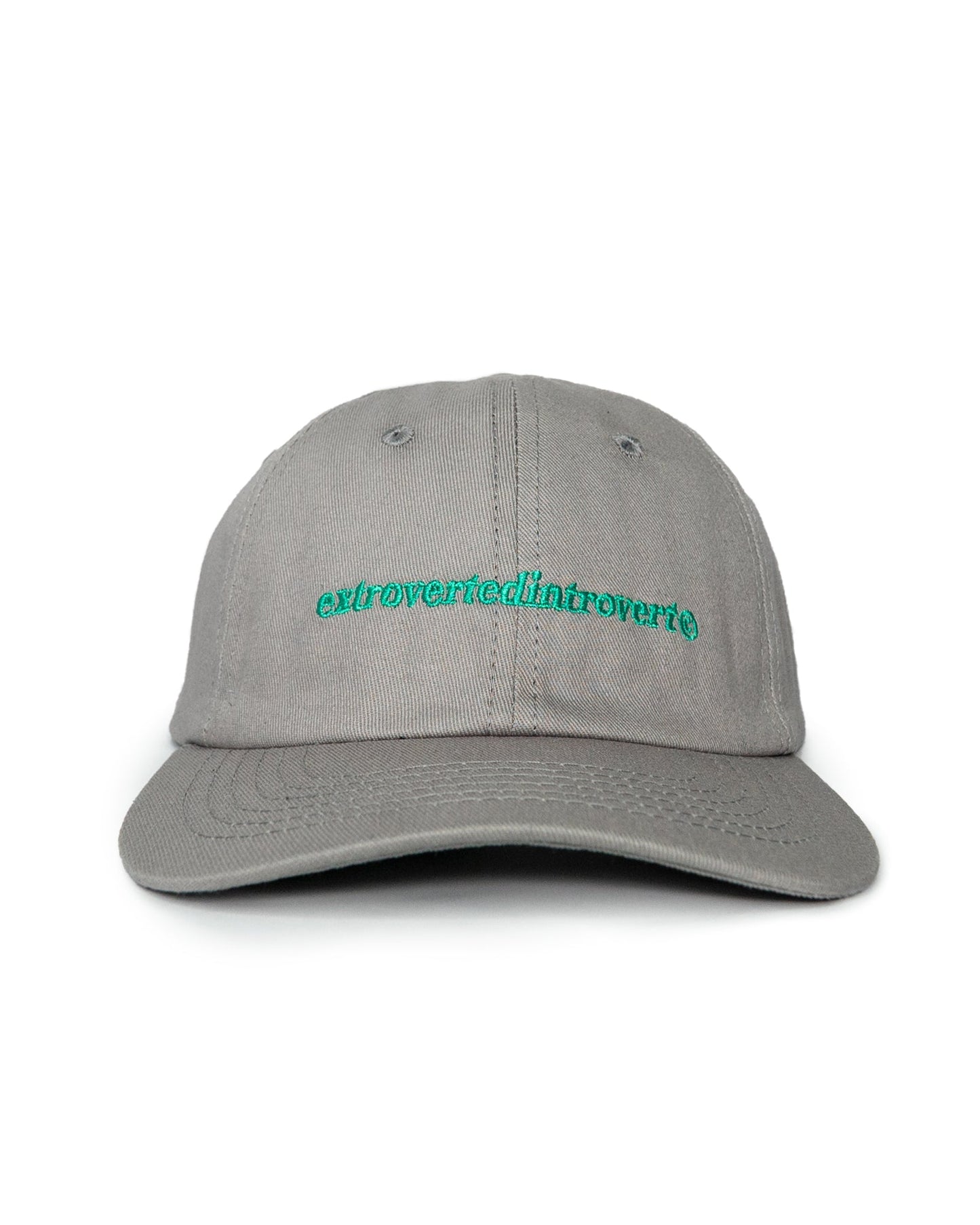 Text Logo 6 Panel Light Charcoal Cap