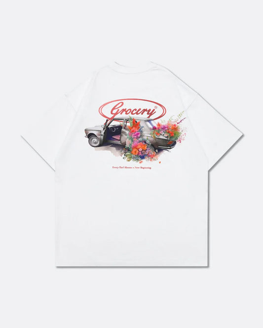 New Beginning Graphic Boxy Tee - White