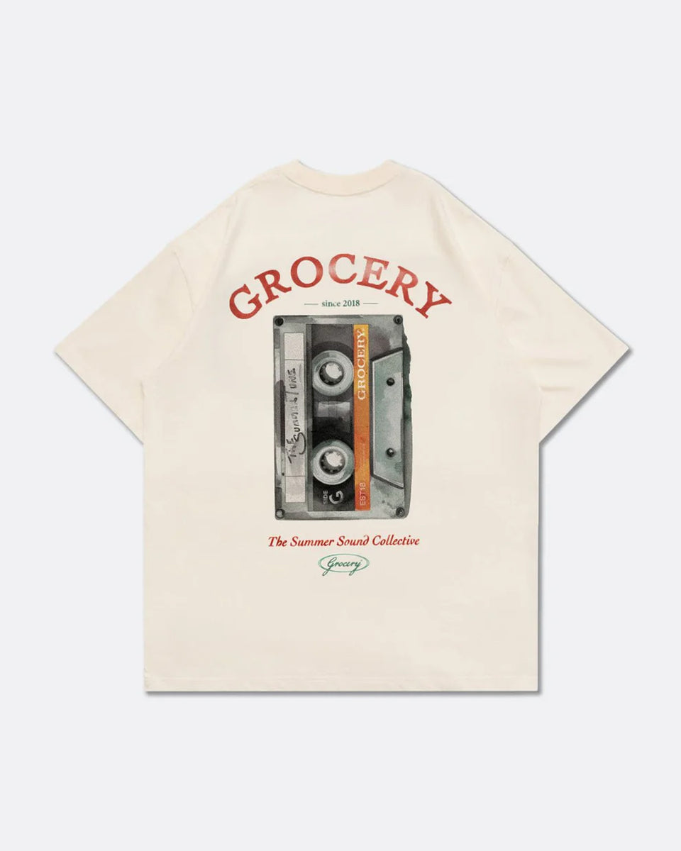 Summer Tunes Graphic Boxy Tee - Cream