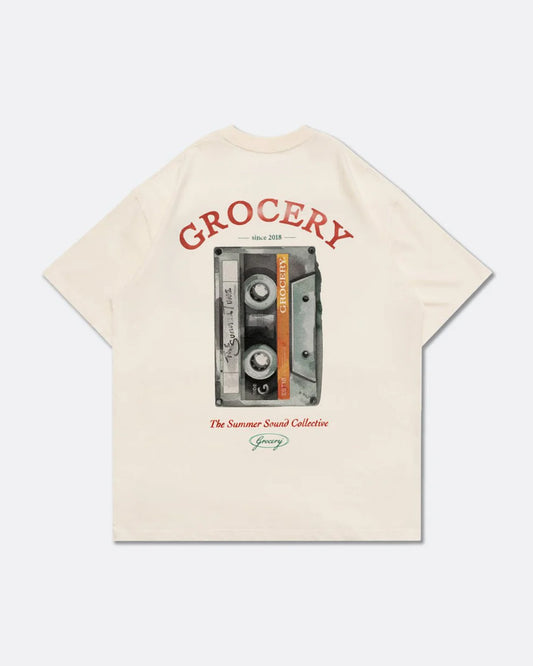 Summer Tunes Graphic Boxy Tee - Cream