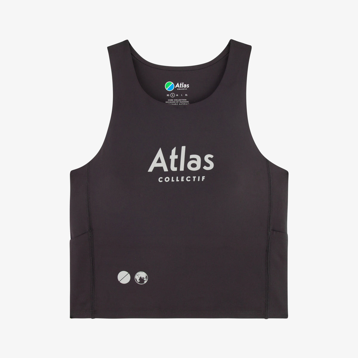 Illumi Trax WMNS Running Crop Tank Black