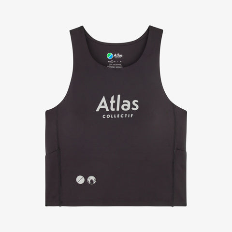 Illumi Trax WMNS Running Crop Tank Black