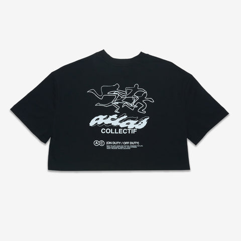 ACRC Hybrid Crop Tee Black