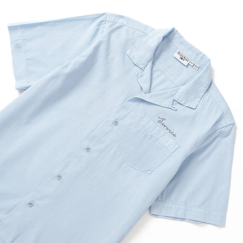 Script Resort Shirt - Powder