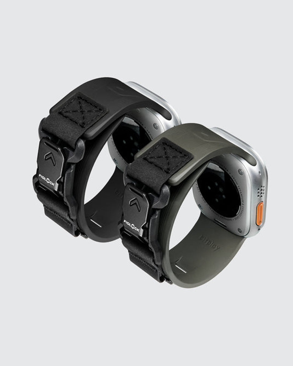 Waterproof FKM Rubber Fidlock Quick Release Watch Band
for Apple Watch Ultra / 46 / 45 / 44 mm
