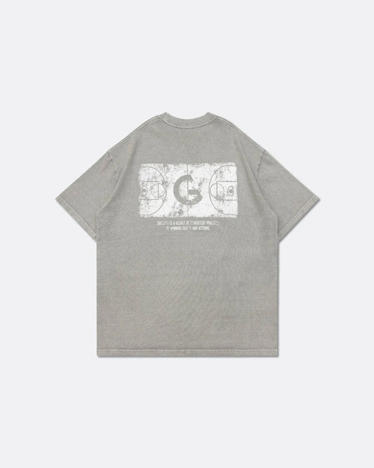 Hoop Dream Washed Graphic Tee - Grey