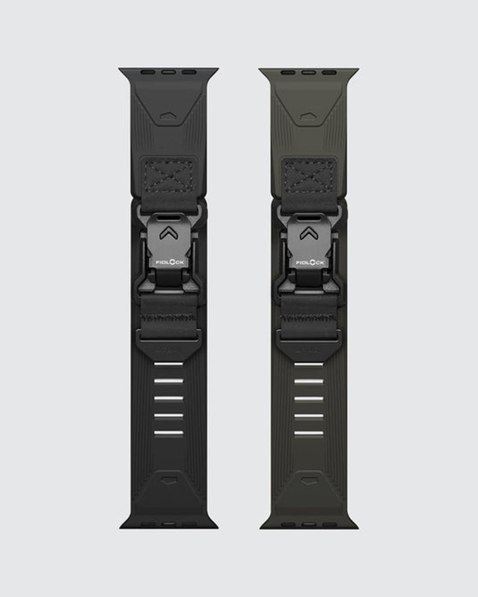 Waterproof FKM Rubber Fidlock Quick Release Watch Band
for Apple Watch Ultra / 46 / 45 / 44 mm