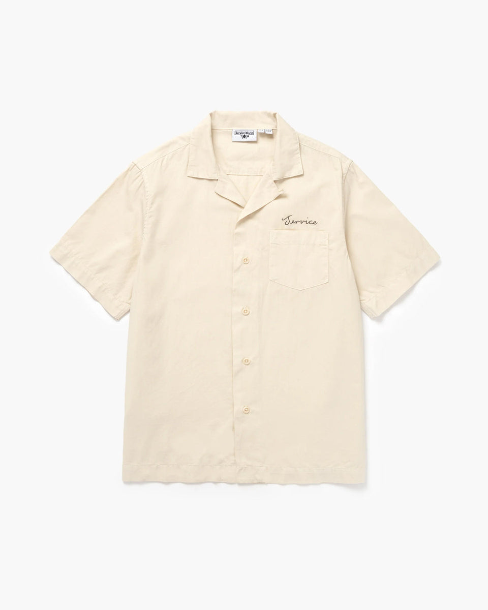Script Resort Shirt - White Oak