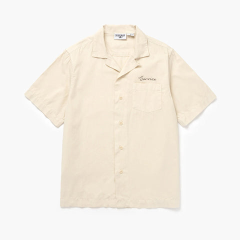Script Resort Shirt - White Oak
