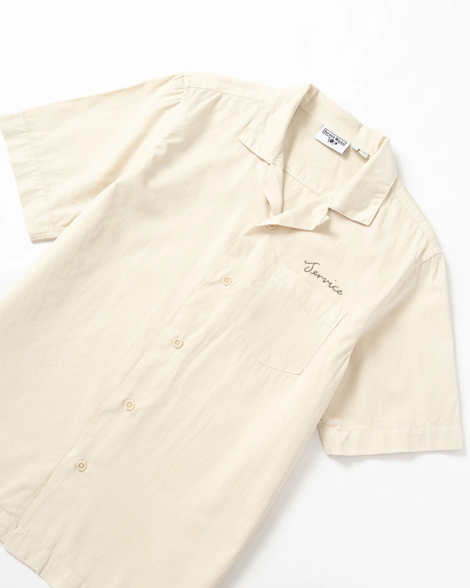 Script Resort Shirt - White Oak