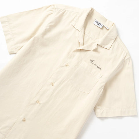 Script Resort Shirt - White Oak
