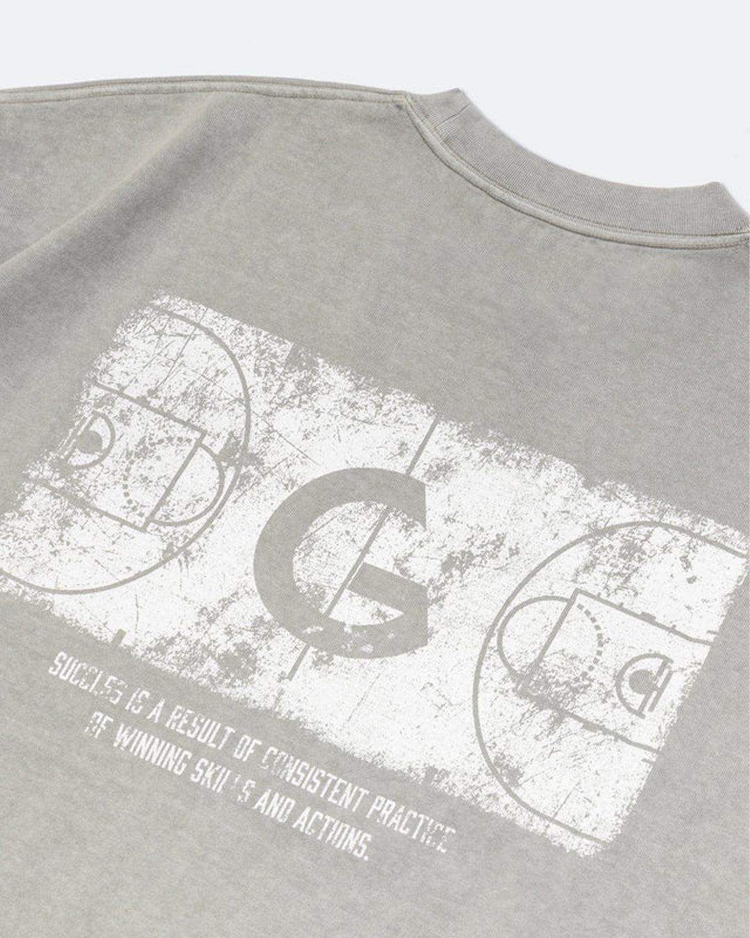 Hoop Dream Washed Graphic Tee - Grey