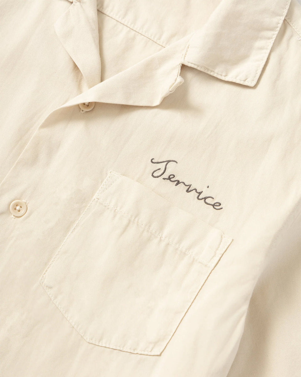 Script Resort Shirt - White Oak