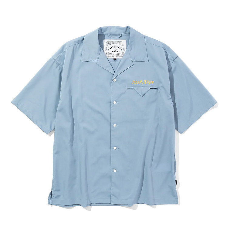 TOURIST TRAP RELAX OPEN COLLAR SHIRT-BLUE