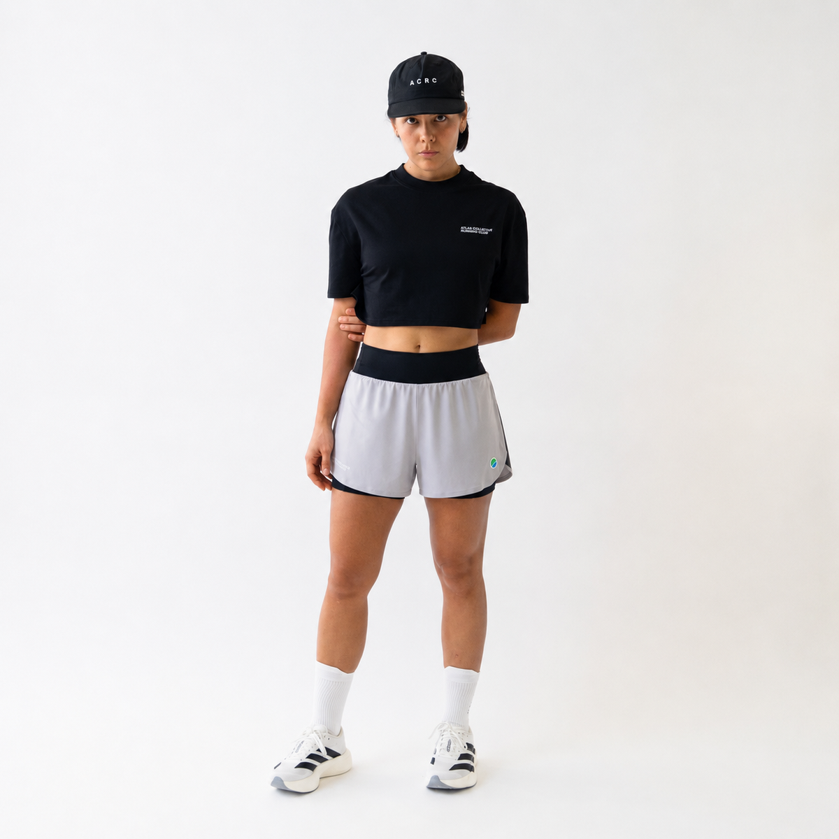 ACRC Hybrid Crop Tee Black