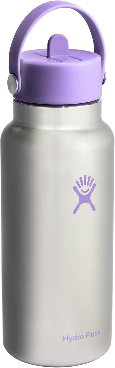 WIDE FLEX STRAW CAP STAINLESS STEEL 32OZ