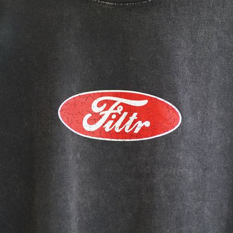 FILTR MOTORS TEE - FADED WASHED BLACK