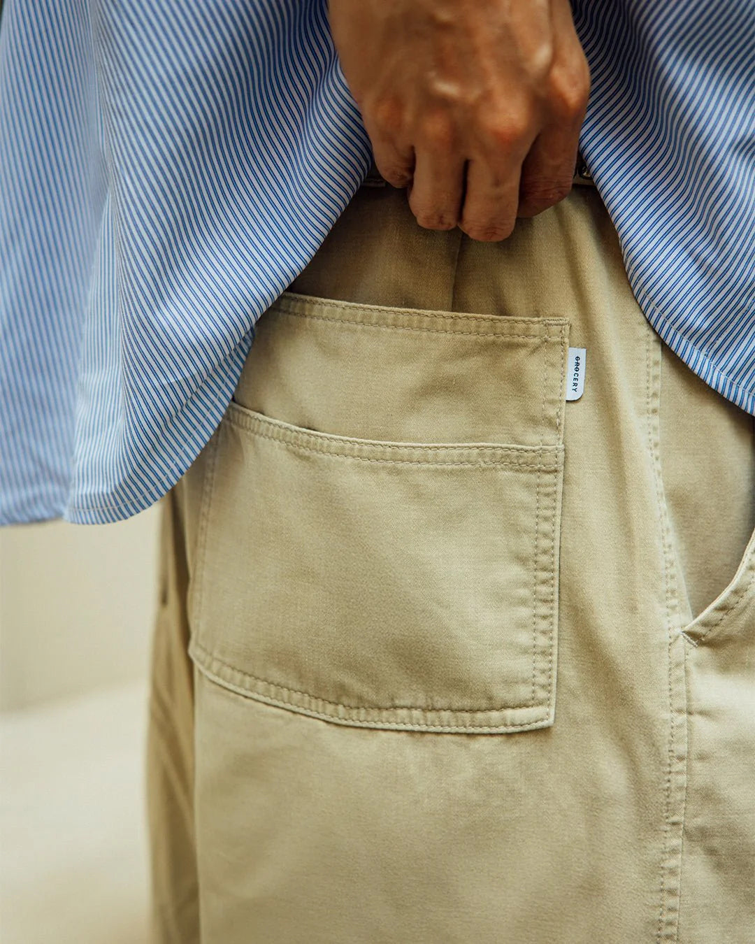Washed Chino Shorts - Khaki