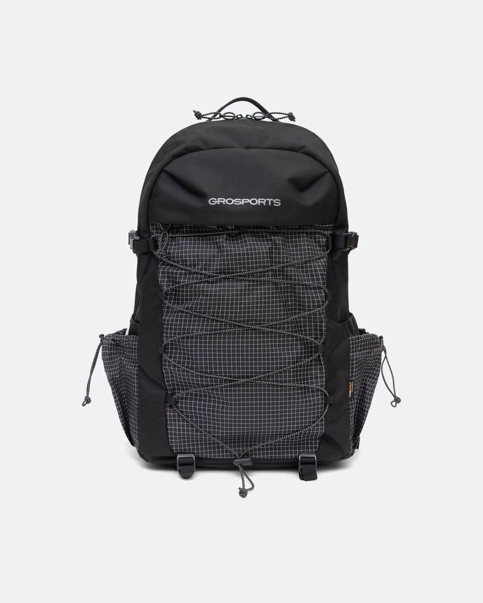 Grid Nylon Cordura Outdoor Backpack - Black