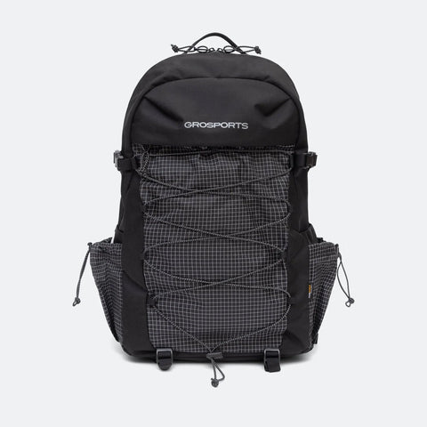 Grid Nylon Cordura Outdoor Backpack - Black