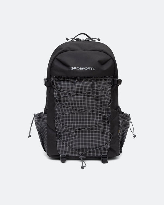 Grid Nylon Cordura Outdoor Backpack - Black