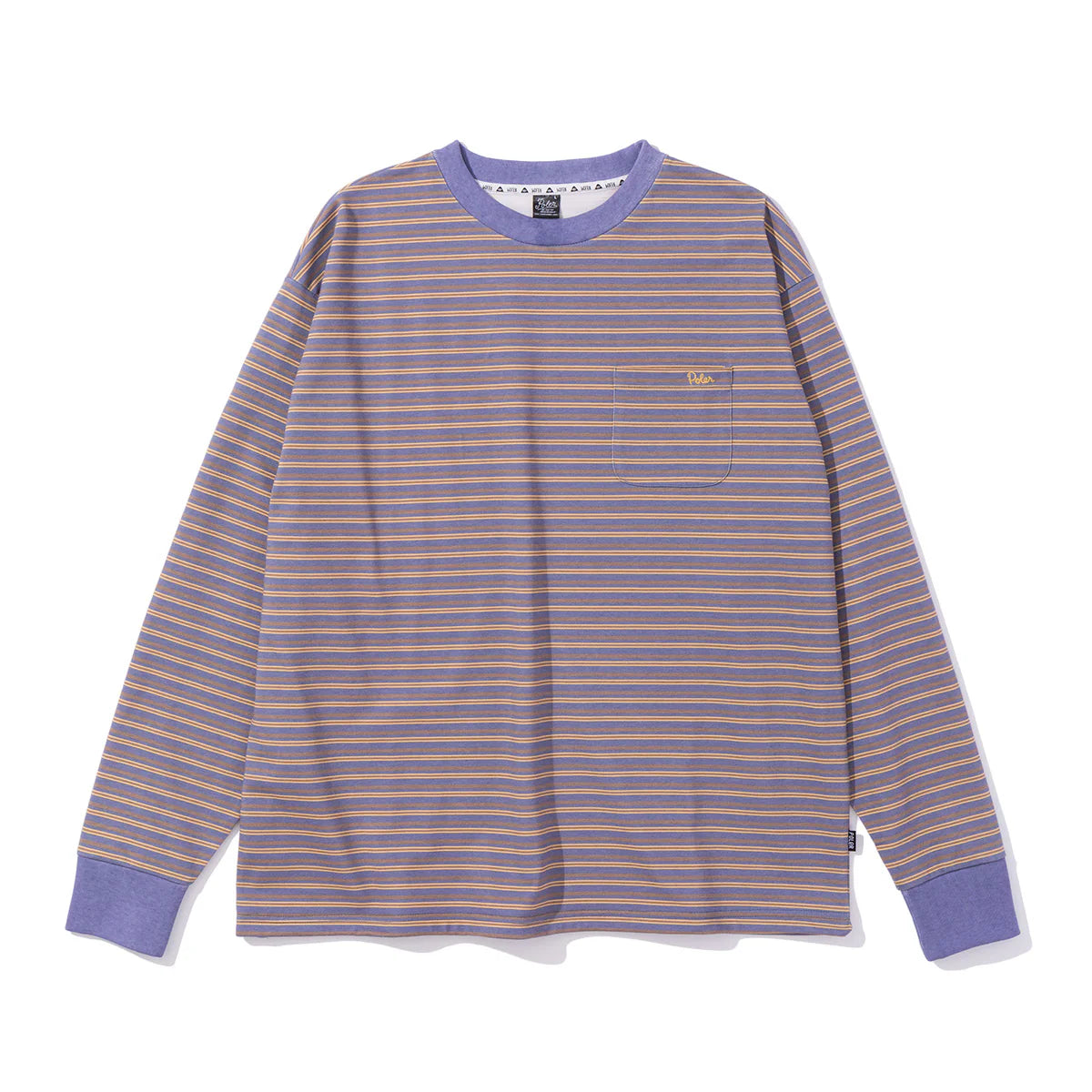COOL TOUCH 90S STRP L/S T - NAVY