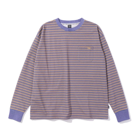 COOL TOUCH 90S STRP L/S T - NAVY