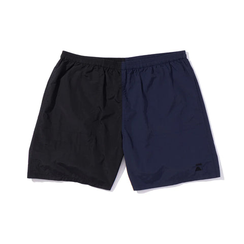 NYLON WIDE STUFF SHORTS - BLACK/NAVY