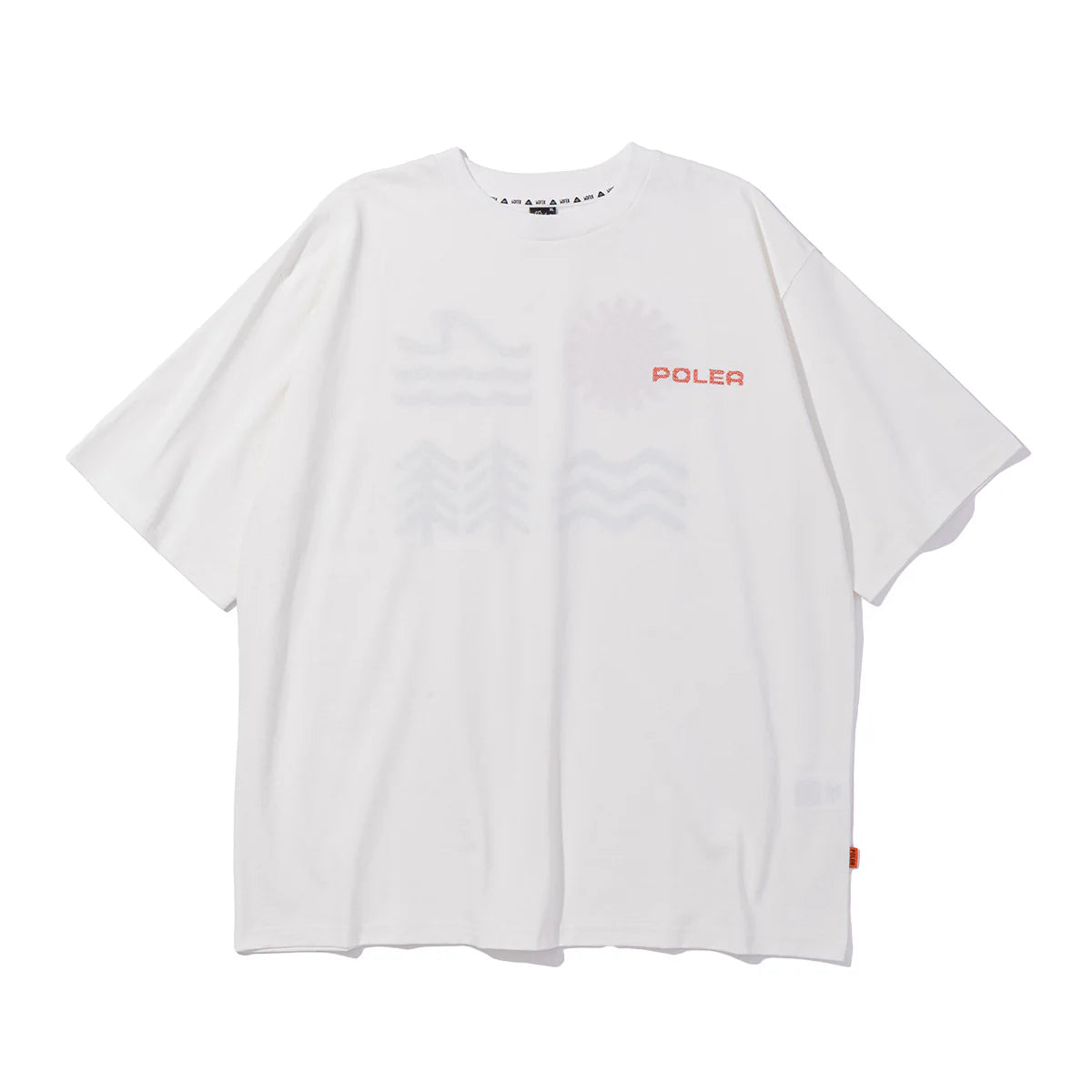 PRM CLOTH STITCH EMB TEE - WHITE