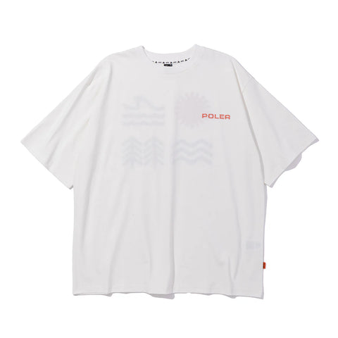 PRM CLOTH STITCH EMB TEE - WHITE