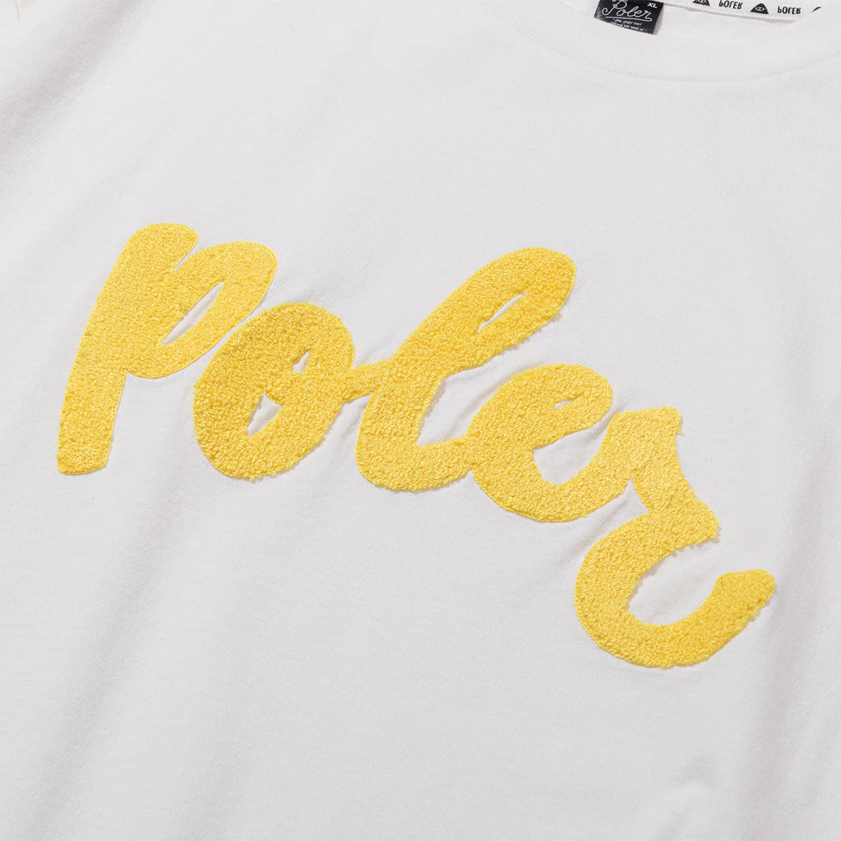 PRM PLR CHENILLE EMB TEE - WHITE
