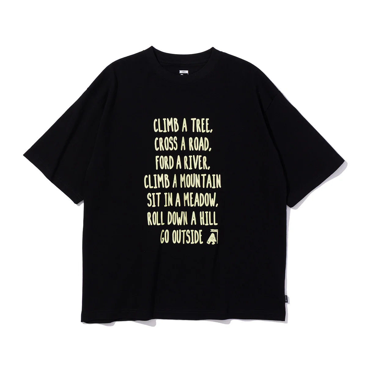 ROLL DOWN RELAX FIT TEE - BLACK