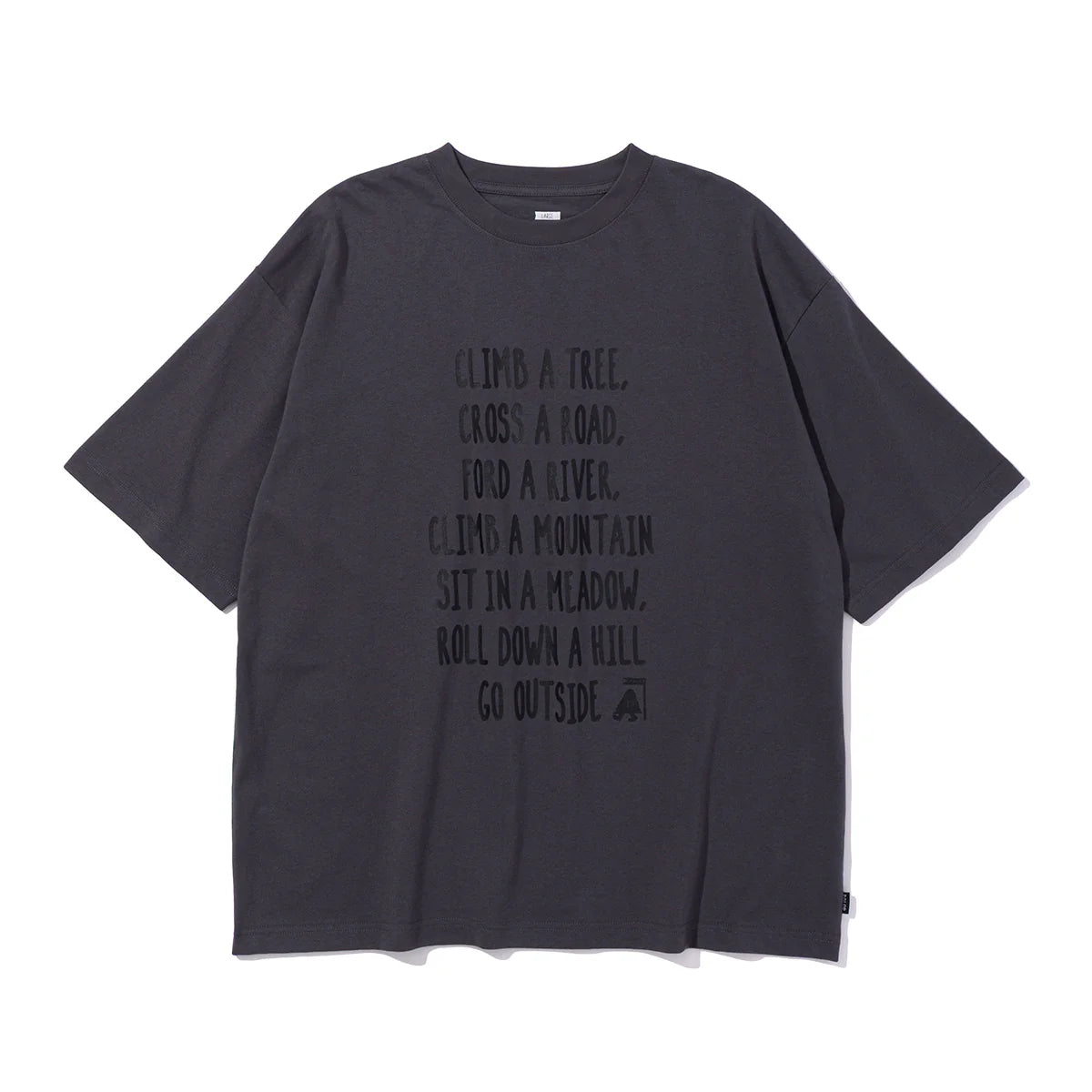 ROLL DOWN RELAX FIT TEE - CHARCOAL