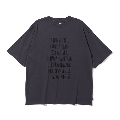 ROLL DOWN RELAX FIT TEE - CHARCOAL