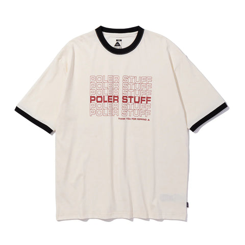 POLER T.HANKS TRIM TEE - OFF WHITE/BLACK
