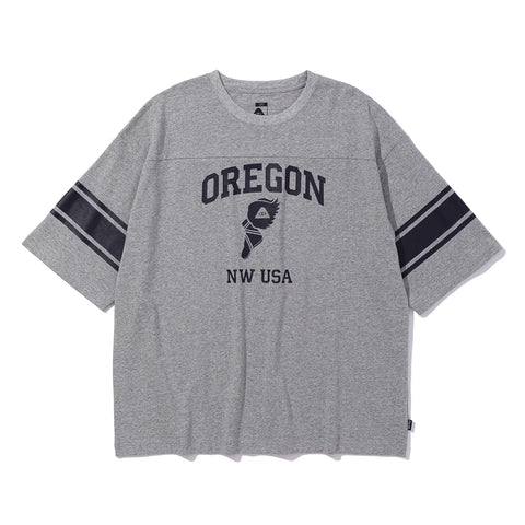 COLLEGE FOOTBALL TEE - ASH GRAY