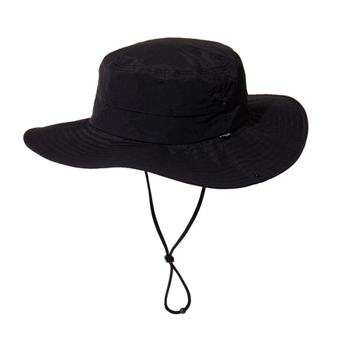 WIDE BRIM DRW CRD SFRI HT - BLACK