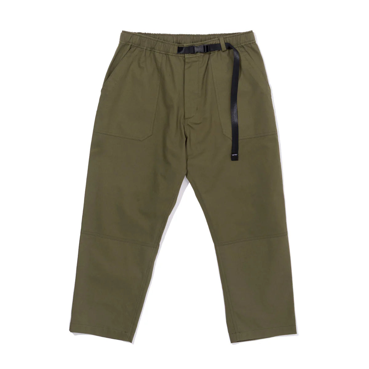 COTTON POPLIN BAKER PANTS -  OLIVE