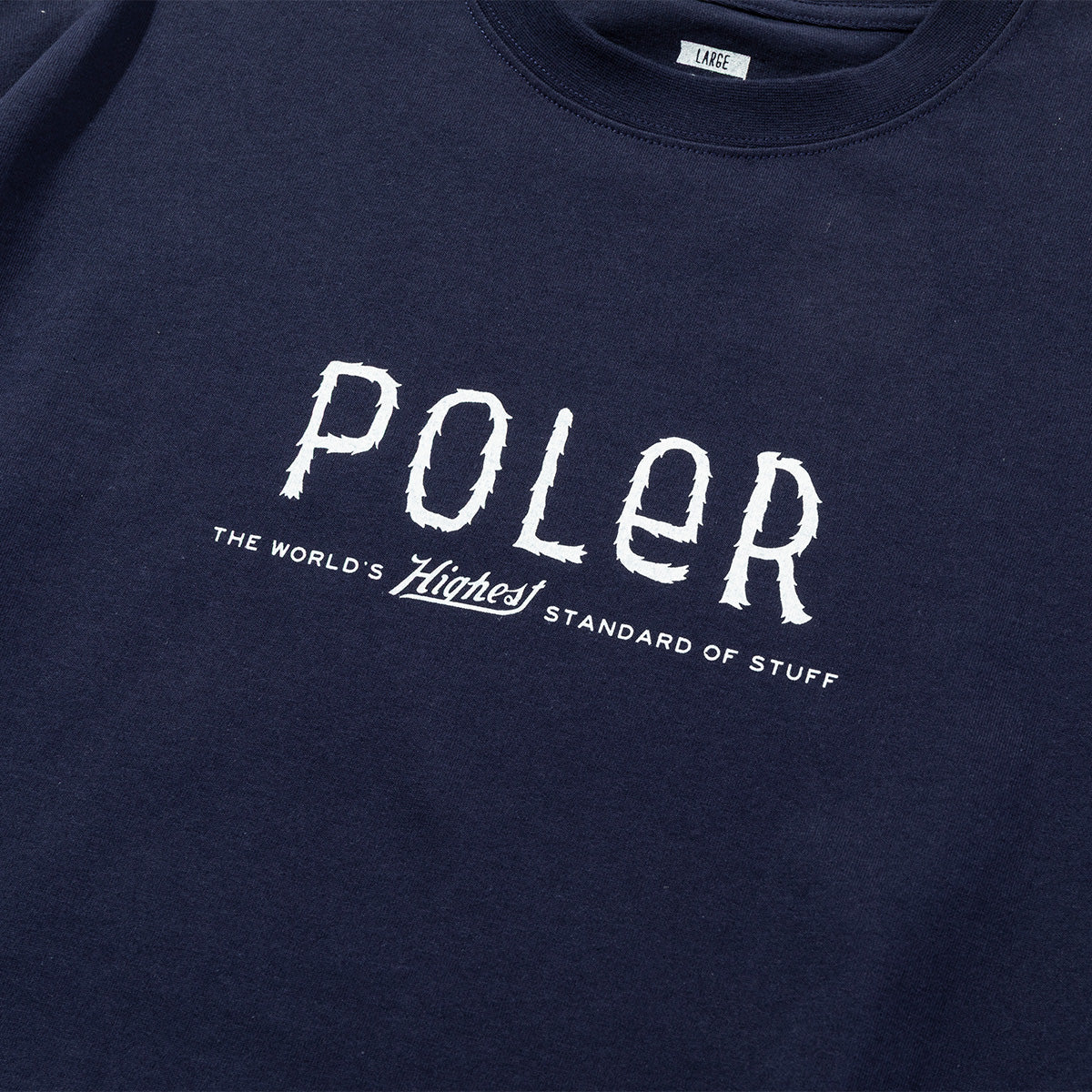 FURRY FONT RELAX FIT TEE - NAVY