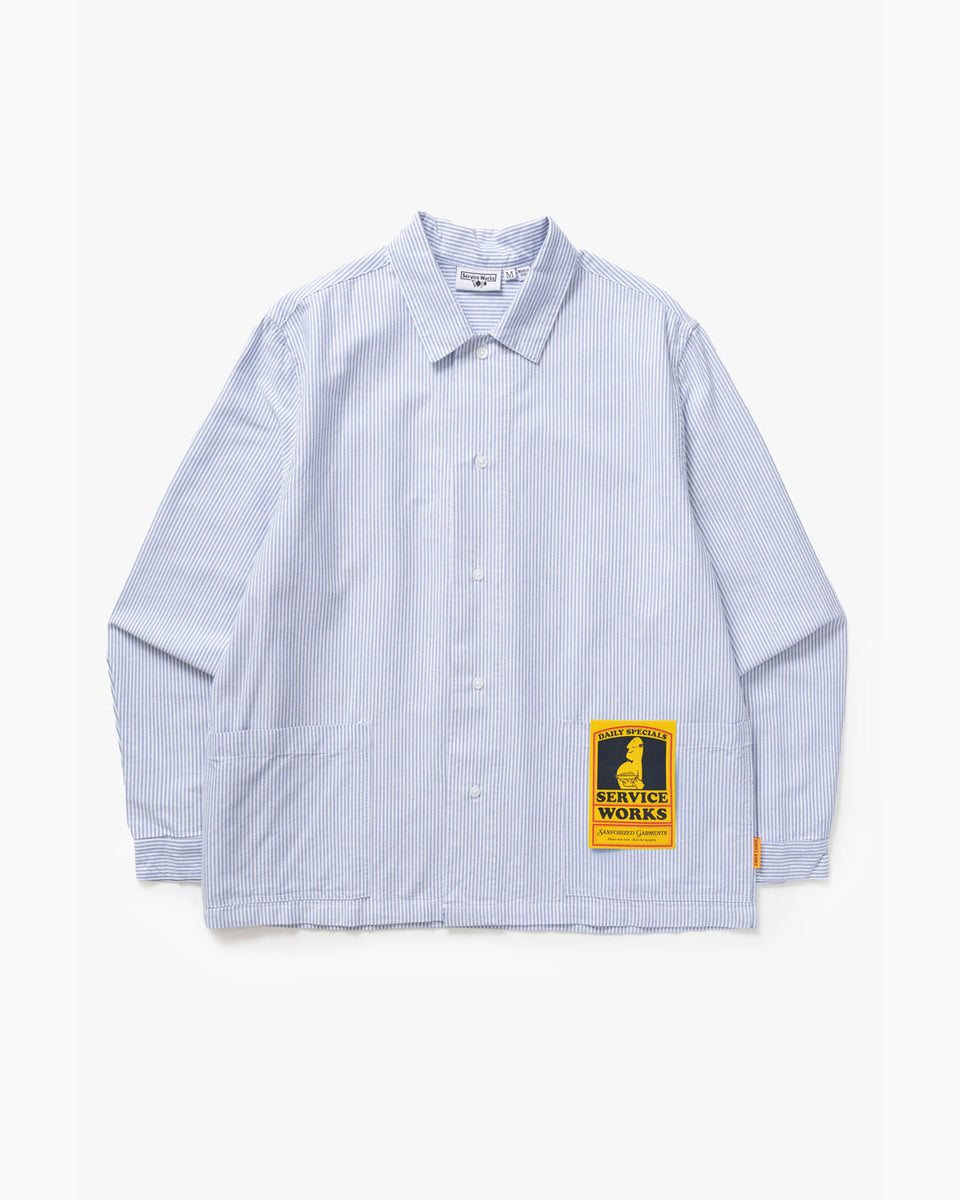 Waiter Shirt - Oxford Blue Stripe