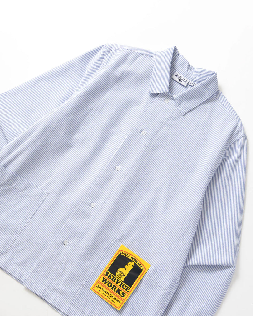 Waiter Shirt - Oxford Blue Stripe